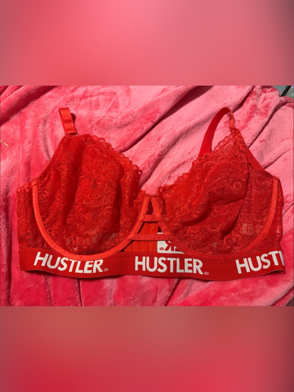 Hustler Hollywood Red Lace Underwire Bralette